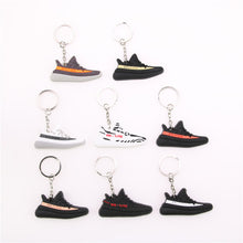 Load image into Gallery viewer, Mini Silicone BOOST 350 V2 Shoes Keychain Bag Charm Woman Men Kids Key Ring Key Holder Gift SPLY-350 Chic Sneaker Keychain
