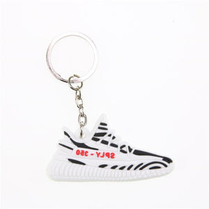 Mini Silicone BOOST 350 V2 Shoes Keychain Bag Charm Woman Men Kids Key Ring Key Holder Gift SPLY-350 Chic Sneaker Keychain