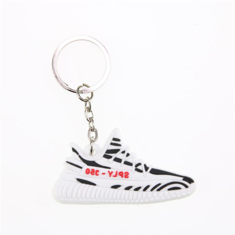 Mini Silicone BOOST 350 V2 Shoes Keychain Bag Charm Woman Men Kids Key Ring Key Holder Gift SPLY-350 Chic Sneaker Keychain