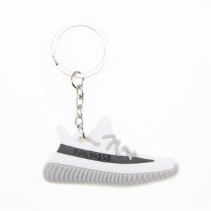 Mini Silicone BOOST 350 V2 Shoes Keychain Bag Charm Woman Men Kids Key Ring Key Holder Gift SPLY-350 Chic Sneaker Keychain