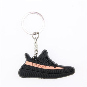 Mini Silicone BOOST 350 V2 Shoes Keychain Bag Charm Woman Men Kids Key Ring Key Holder Gift SPLY-350 Chic Sneaker Keychain