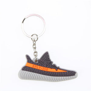 Mini Silicone BOOST 350 V2 Shoes Keychain Bag Charm Woman Men Kids Key Ring Key Holder Gift SPLY-350 Chic Sneaker Keychain