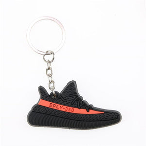 Mini Silicone BOOST 350 V2 Shoes Keychain Bag Charm Woman Men Kids Key Ring Key Holder Gift SPLY-350 Chic Sneaker Keychain
