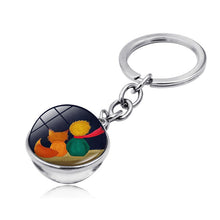 Load image into Gallery viewer, Le Petit Prince Jewelry Metal Key Chain Holder Keyring Little Prince Art Picture Double Sided Glass Ball Keychain Pendant
