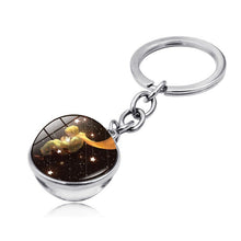 Load image into Gallery viewer, Le Petit Prince Jewelry Metal Key Chain Holder Keyring Little Prince Art Picture Double Sided Glass Ball Keychain Pendant
