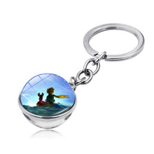 Load image into Gallery viewer, Le Petit Prince Jewelry Metal Key Chain Holder Keyring Little Prince Art Picture Double Sided Glass Ball Keychain Pendant
