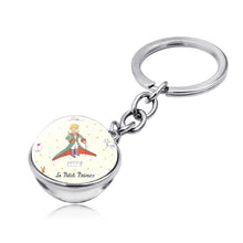 Load image into Gallery viewer, Le Petit Prince Jewelry Metal Key Chain Holder Keyring Little Prince Art Picture Double Sided Glass Ball Keychain Pendant
